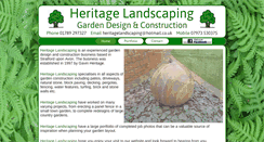 Desktop Screenshot of heritagelandscaping.co.uk